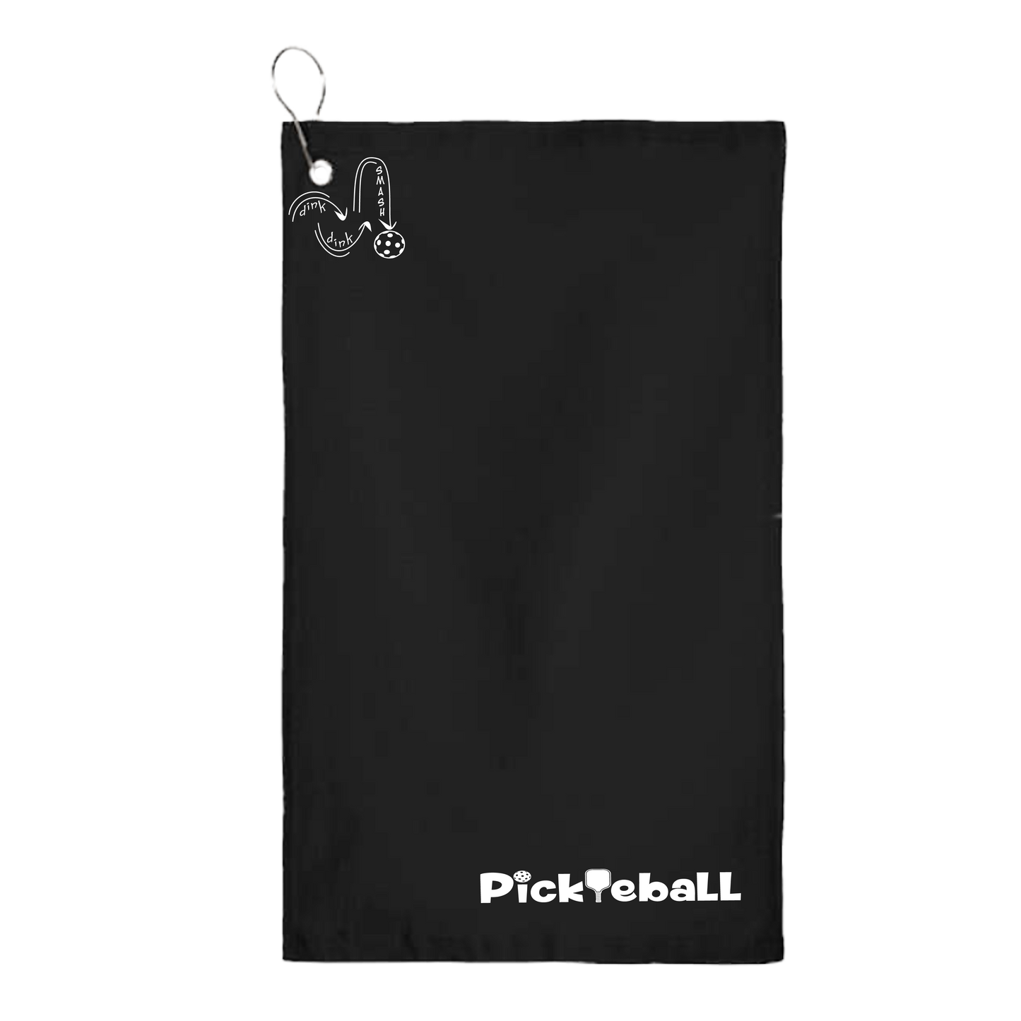 Clever Pickleball | Pickleball Court Towels | Grommeted 100% Cotton Terry Velour