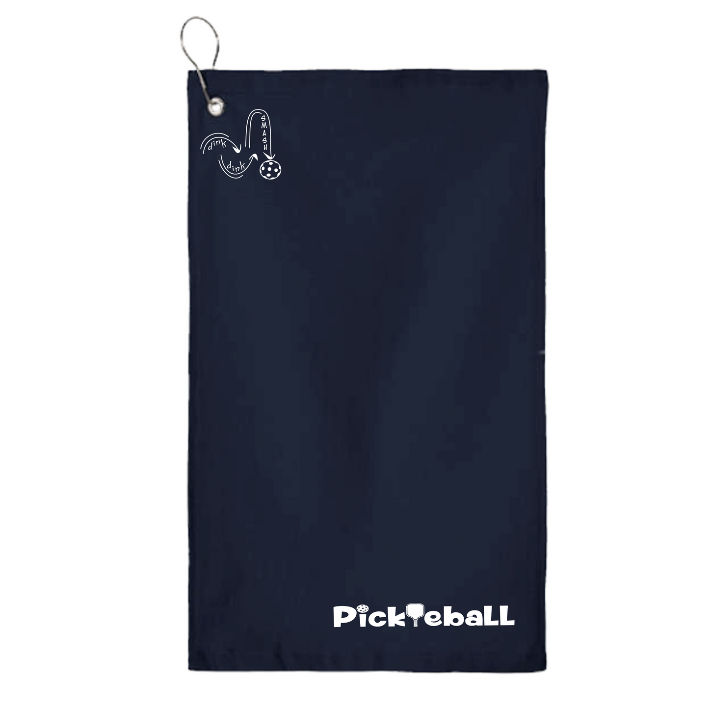 Pickleball Horizontal | Pickleball Court Towels | Grommeted 100% Cotton Terry Velour