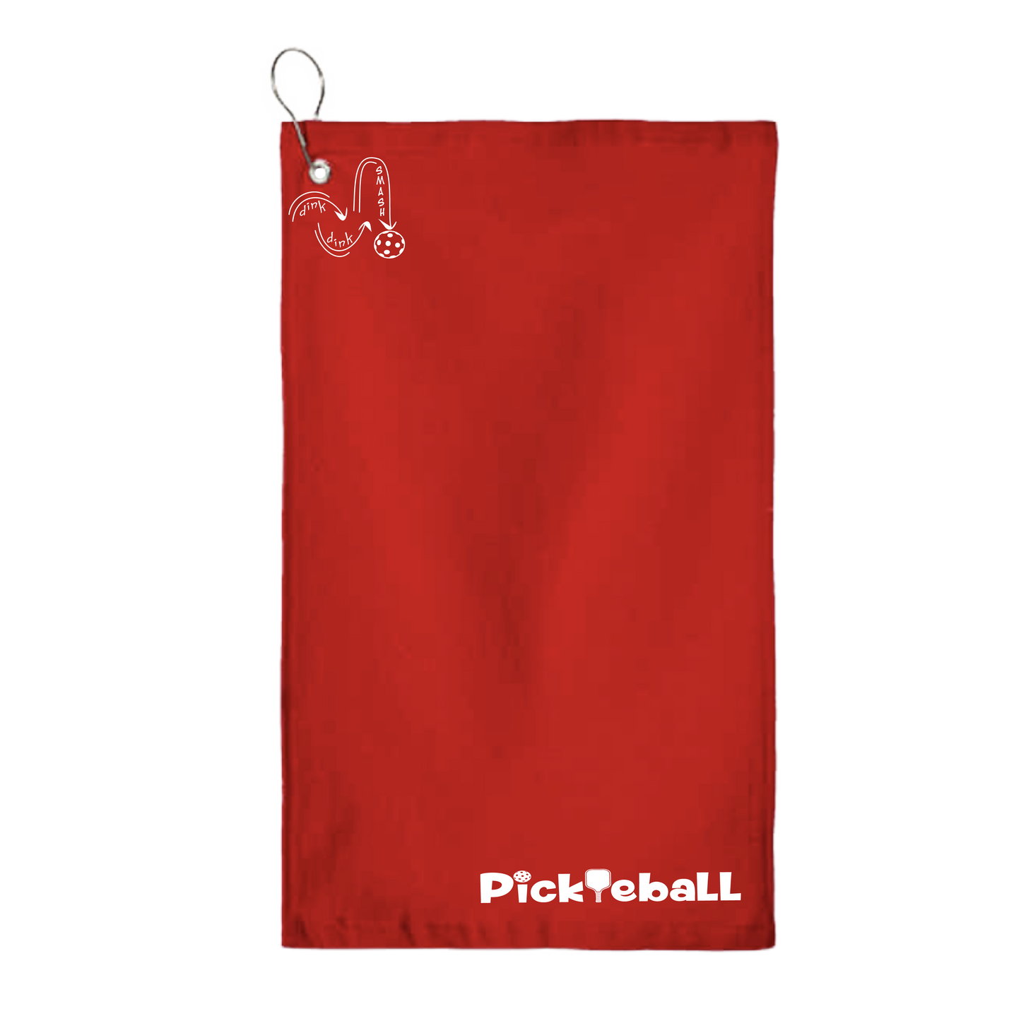 Clever Pickleball | Pickleball Court Towels | Grommeted 100% Cotton Terry Velour