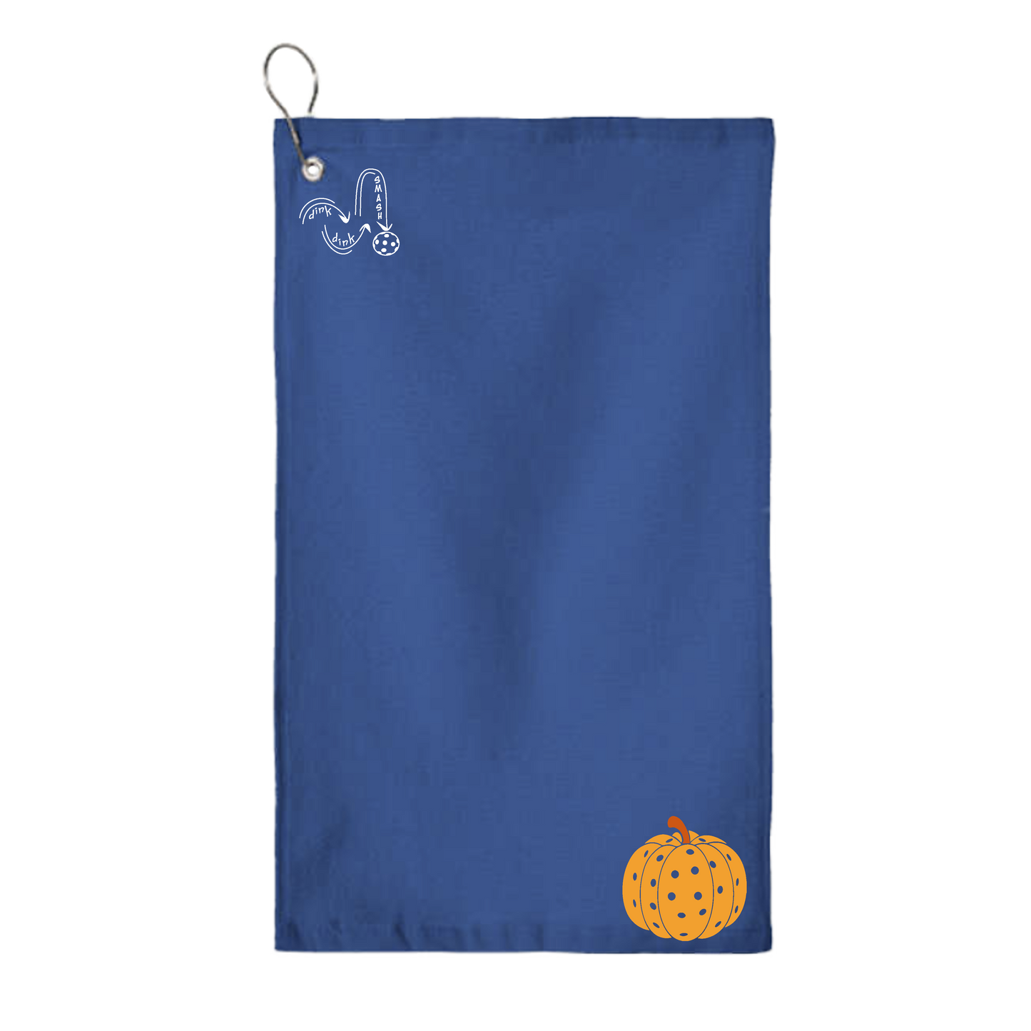 Pumpkin Pickleball | Pickleball Court Towels | Grommeted 100% Cotton Terry Velour