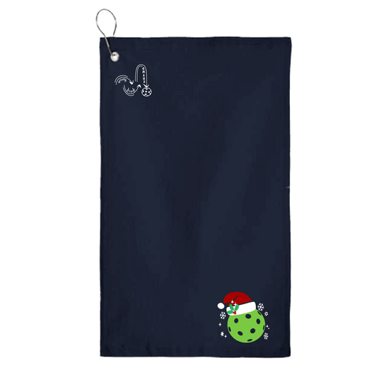 Santa Hat | Pickleball Court Towels | Grommeted 100% Cotton Terry Velour