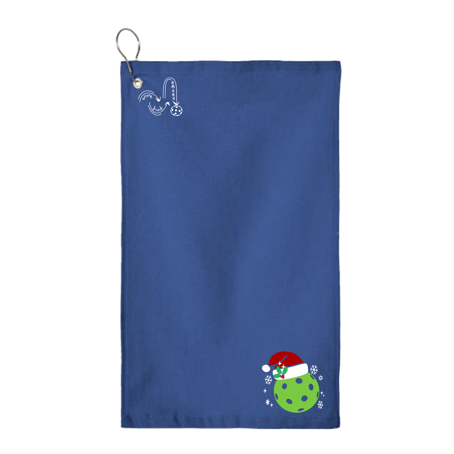 Santa Hat | Pickleball Court Towels | Grommeted 100% Cotton Terry Velour