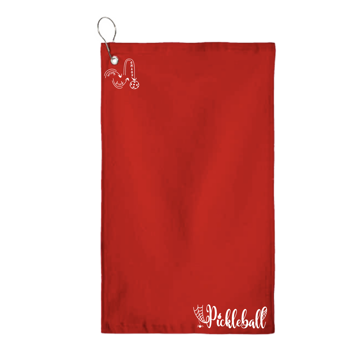 Spider Pickleball | Pickleball Court Towels | Grommeted 100% Cotton Terry Velour