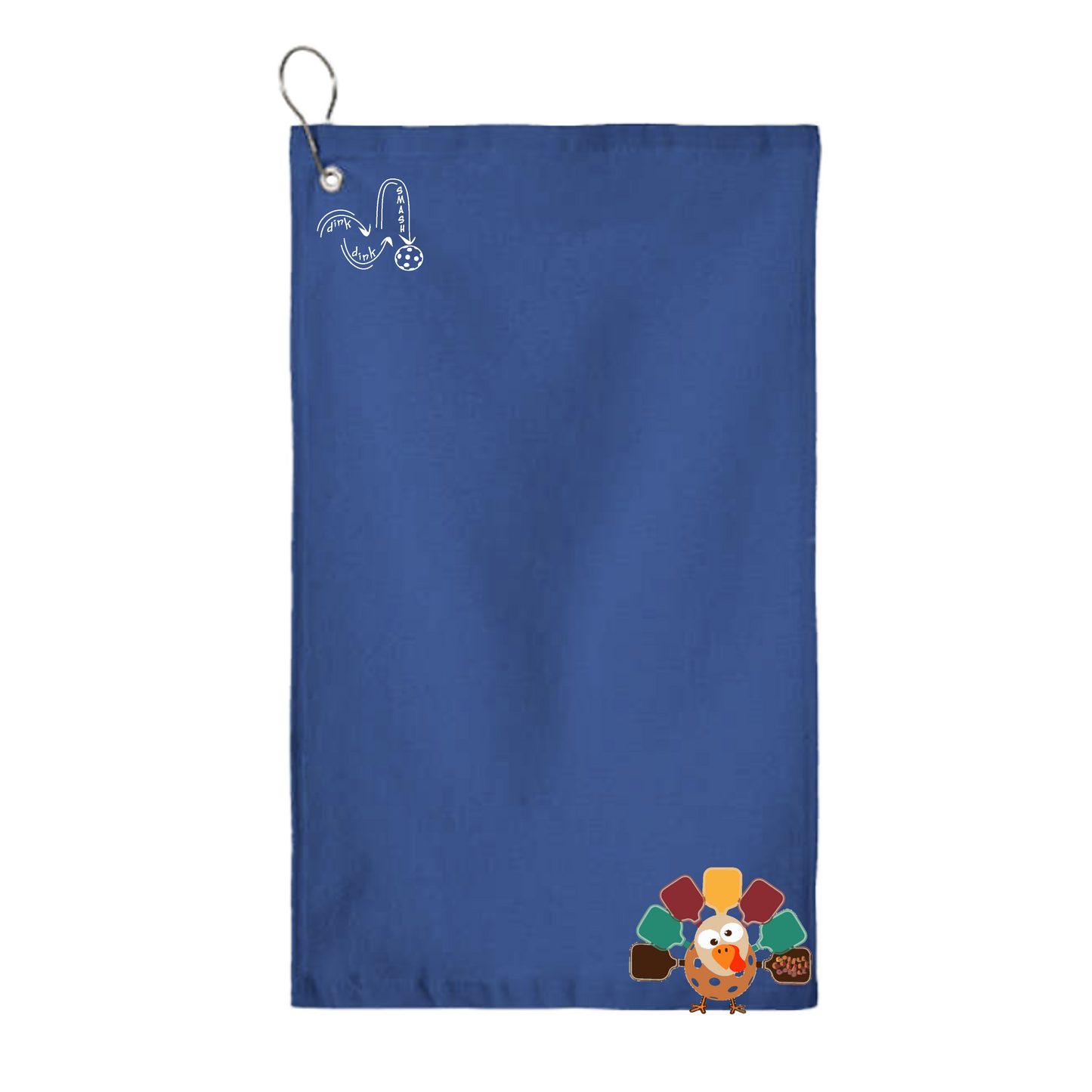 Turkey Pickleball | Pickleball Court Towels | Grommeted 100% Cotton Terry Velour