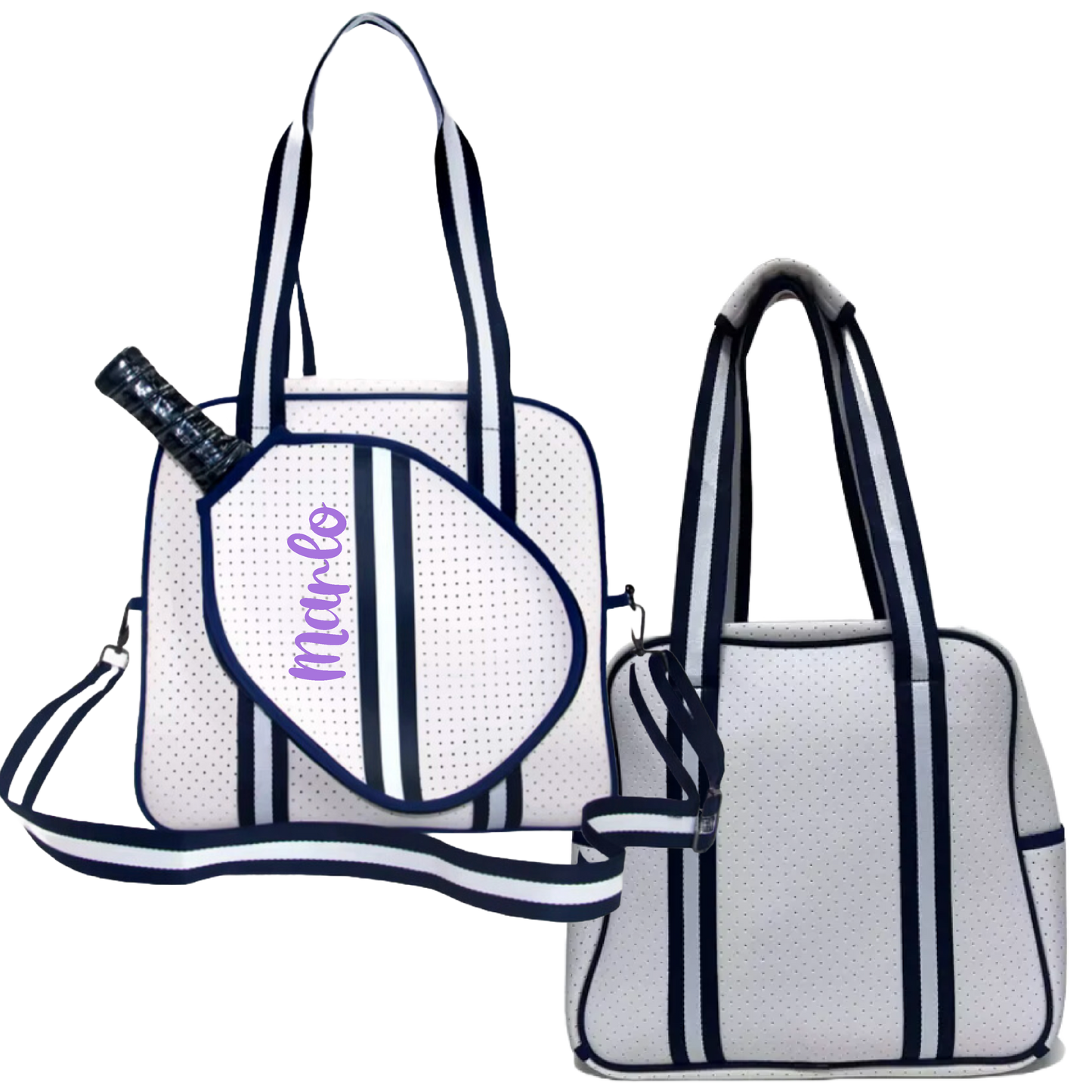 Trendy Pickleball Bag | Personalized Pickleball and Paddle Sports Bag | Large Size Court Tote Bag