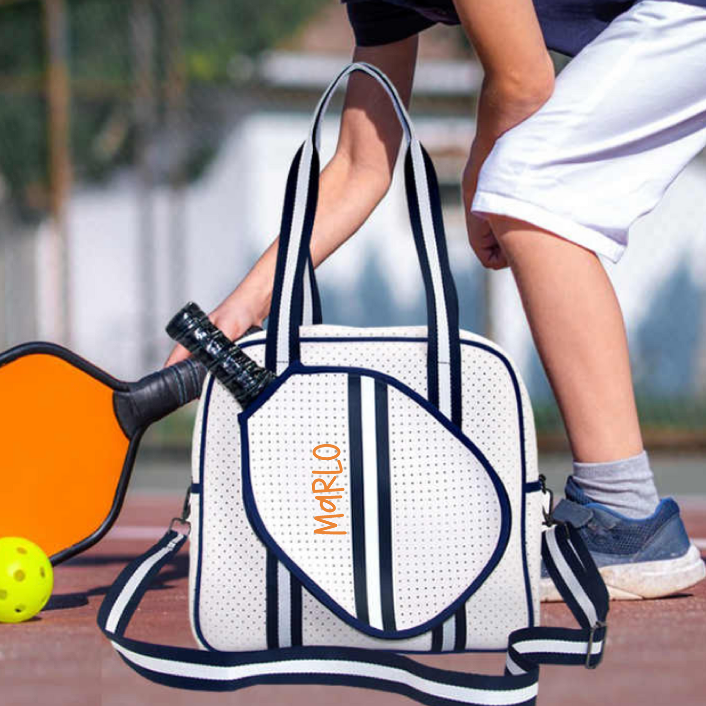 Trendy Pickleball Bag | Personalized Pickleball and Paddle Sports Bag | Large Size Court Tote Bag