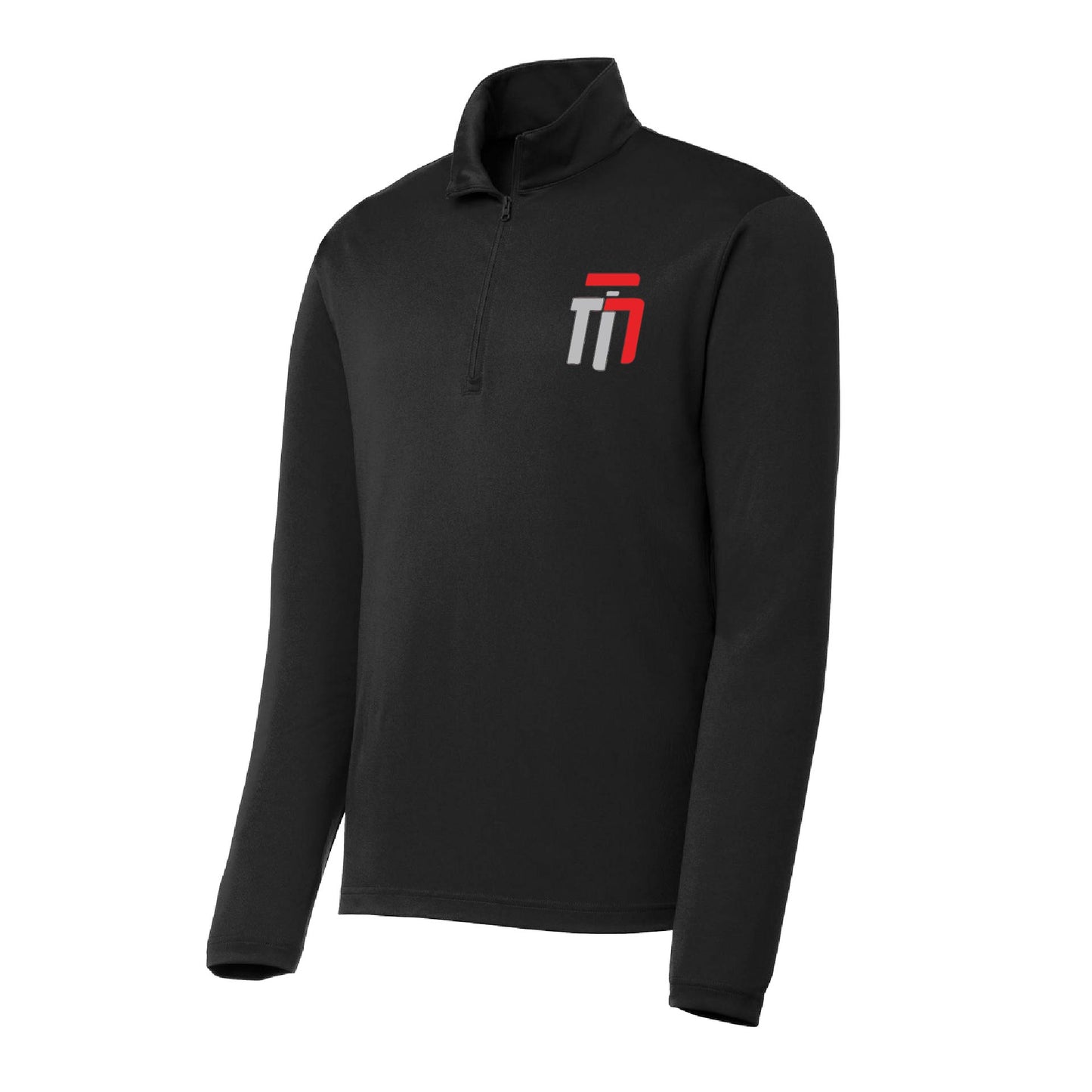 Trumotion (Pocket) | Men's 1/4 Zip Long Sleeve Pullover Athletic Karate Performance Shirt | 100% Polyester