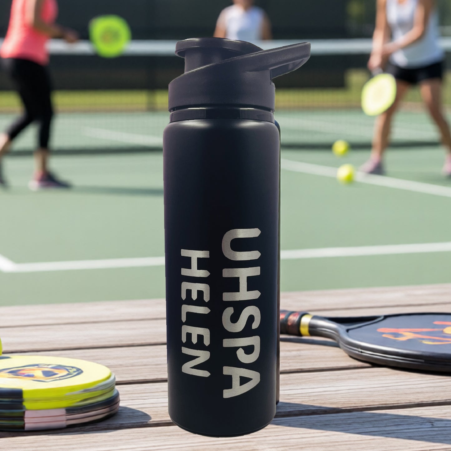 Set of 5 High School Personalized Pickleball Tumbler 25 oz Aluminum Team Cup Customized Water Bottle