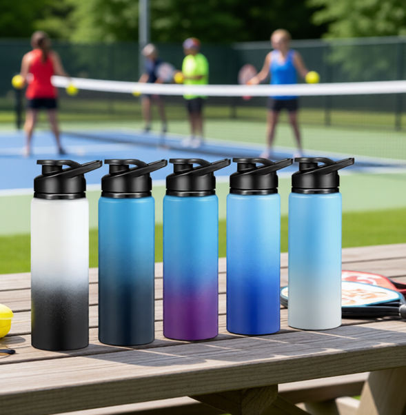 Set of 5 High School Personalized Pickleball Tumbler 25 oz Aluminum Team Cup Customized Water Bottle