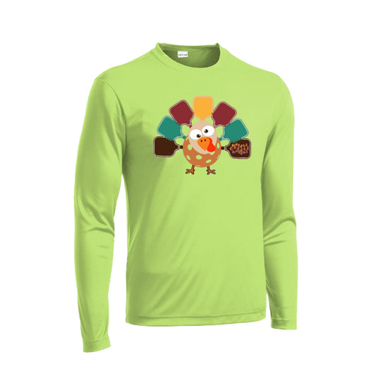 Turkey Pickleball | Men's Long Sleeve Athletic Performance T-Shirt | 100% Polyester