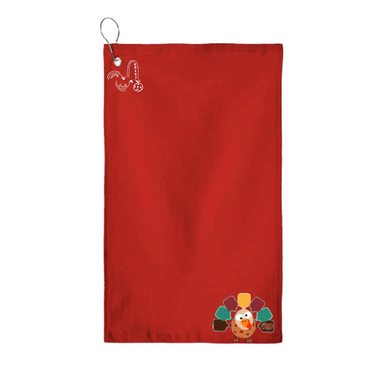 Turkey Pickleball | Pickleball Court Towels | Grommeted 100% Cotton Terry Velour
