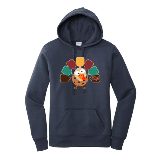 Turkey Pickleball | Women’s Fitted Hoodie Pickleball Sweatshirt | 50% Cotton 50% Poly Fleece