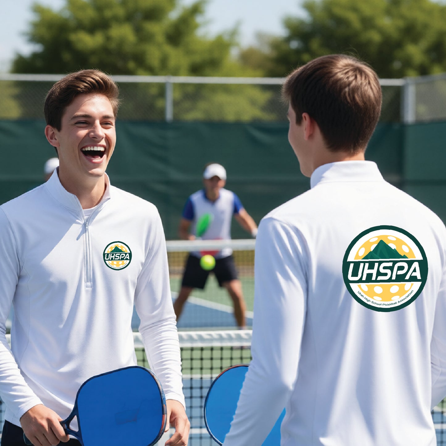 UHSPA Pickleball Mens 1/4 Zip Performance Pullover Shirts | 100% Polyester