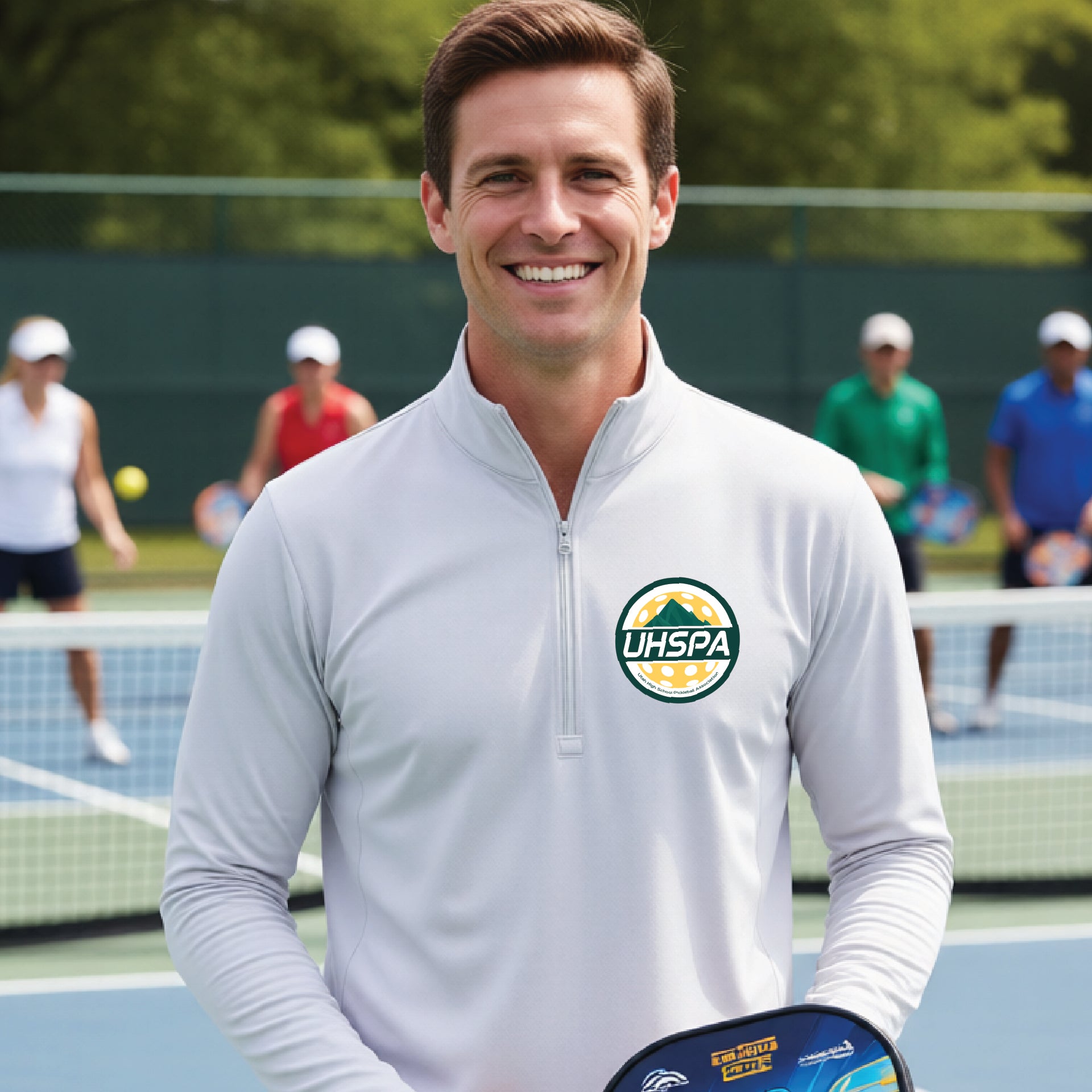 UHSPA Pickleball Mens 1/4 Zip Performance Pullover Shirts | 100% Polyester