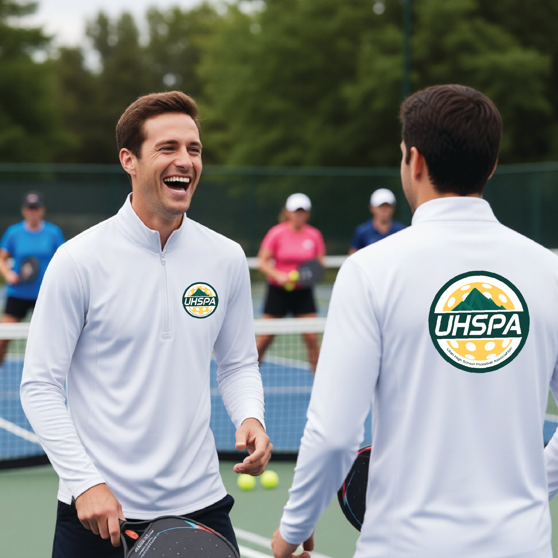 UHSPA Pickleball Mens 1/4 Zip Performance Pullover Shirts | 100% Polyester