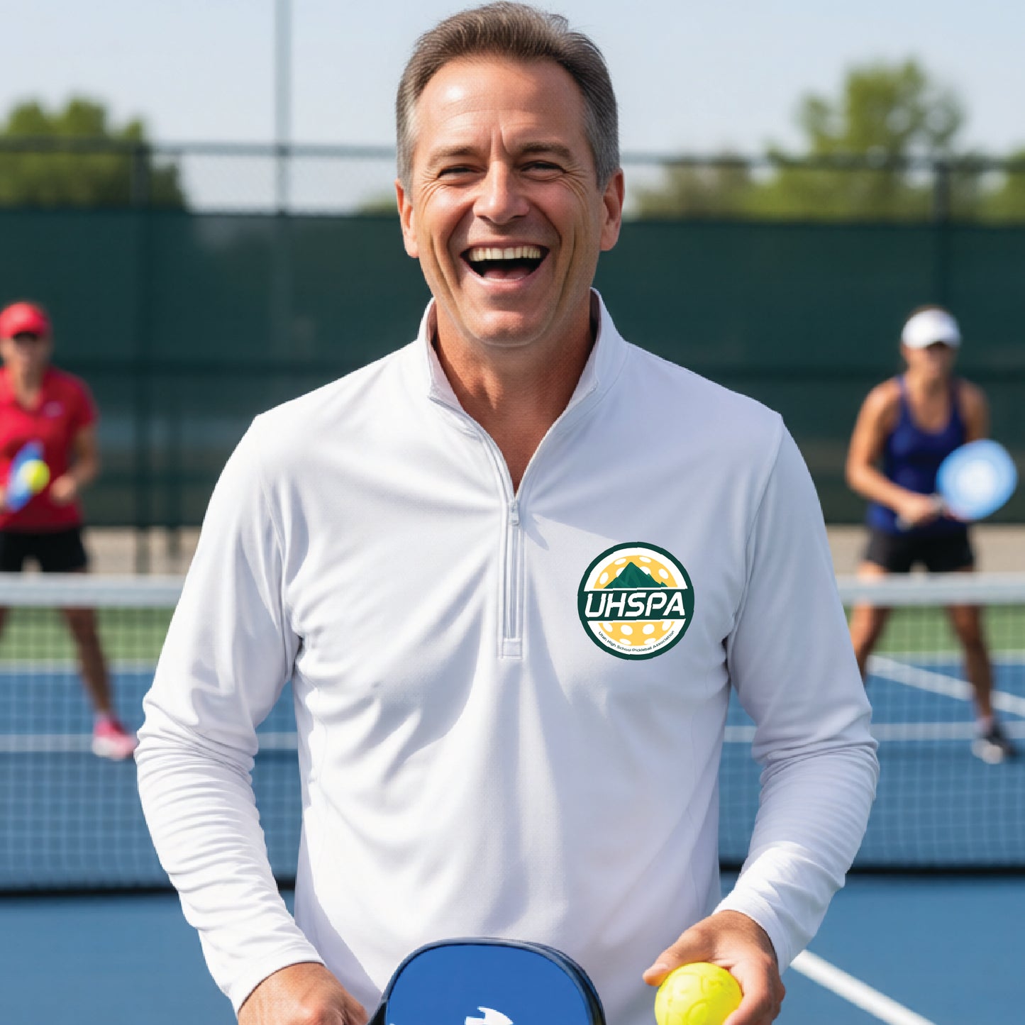 UHSPA Pickleball Mens 1/4 Zip Performance Pullover Shirts | 100% Polyester