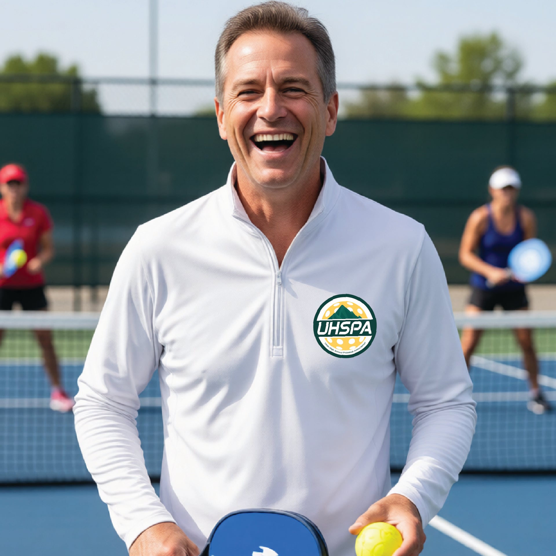 UHSPA Pickleball Mens 1/4 Zip Performance Pullover Shirts | 100% Polyester
