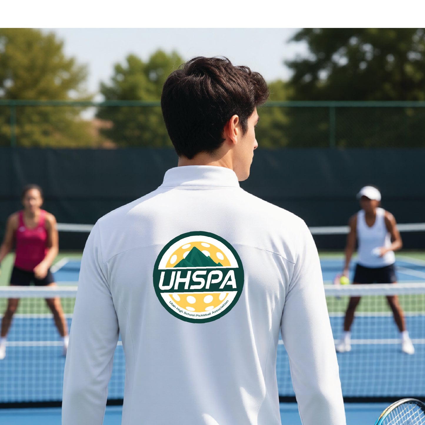 UHSPA Pickleball Mens 1/4 Zip Performance Pullover Shirts | 100% Polyester
