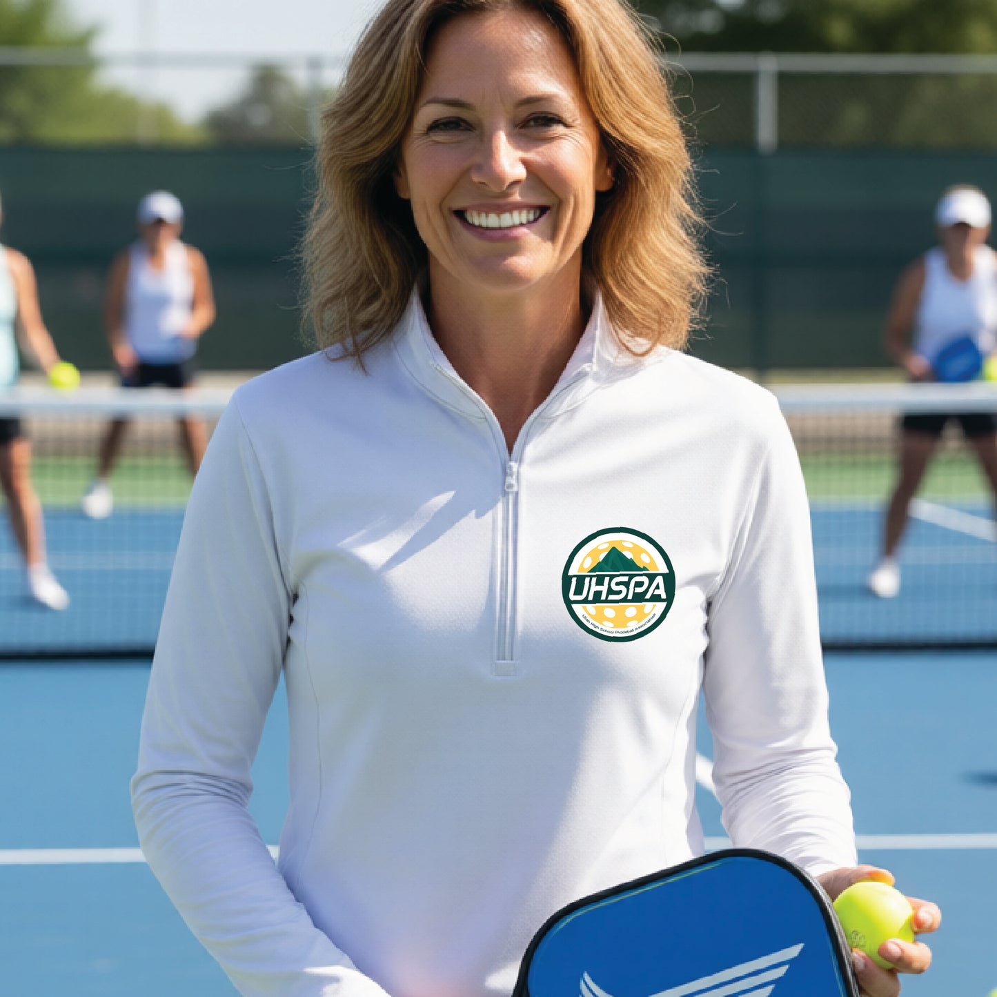 UHSPA Pickleball Women's 1/4 Zip Performance Pullover Shirts | 100% Polyester