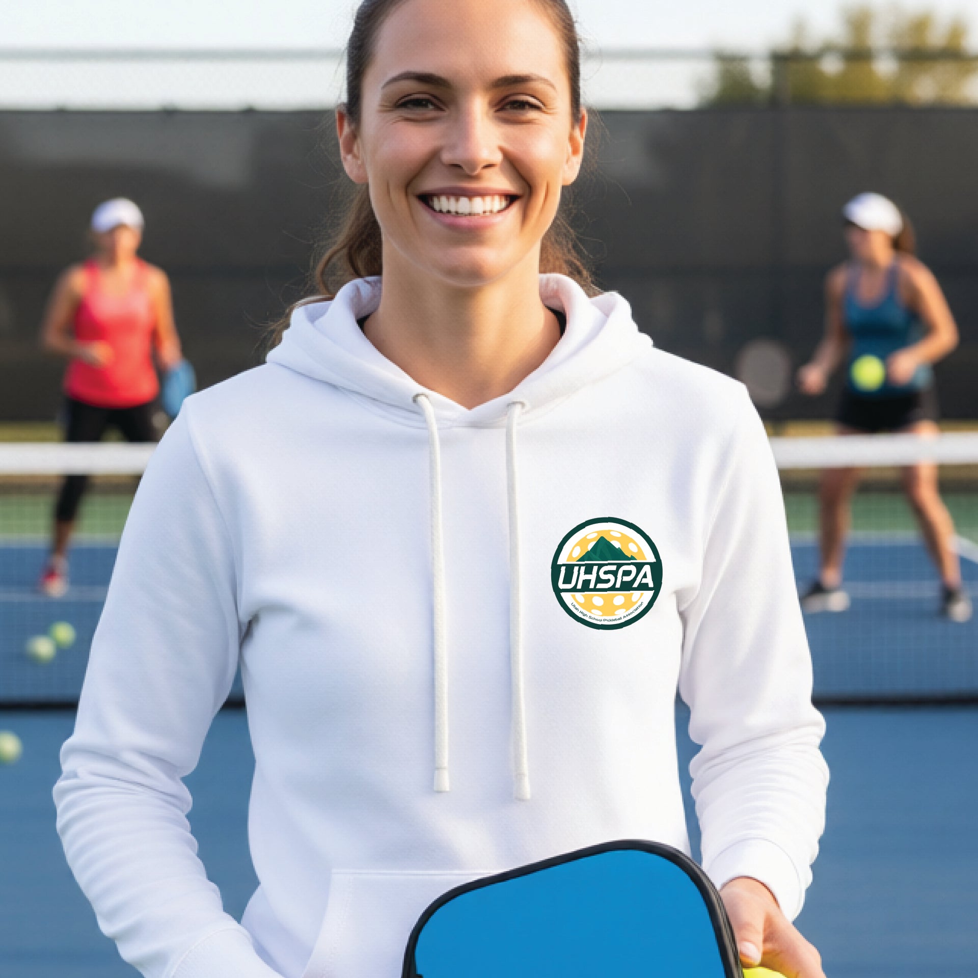 UHSPA Unisex Hoodie Athletic Pickleball Sweatshirt | 50% Cotton/50% Polyester