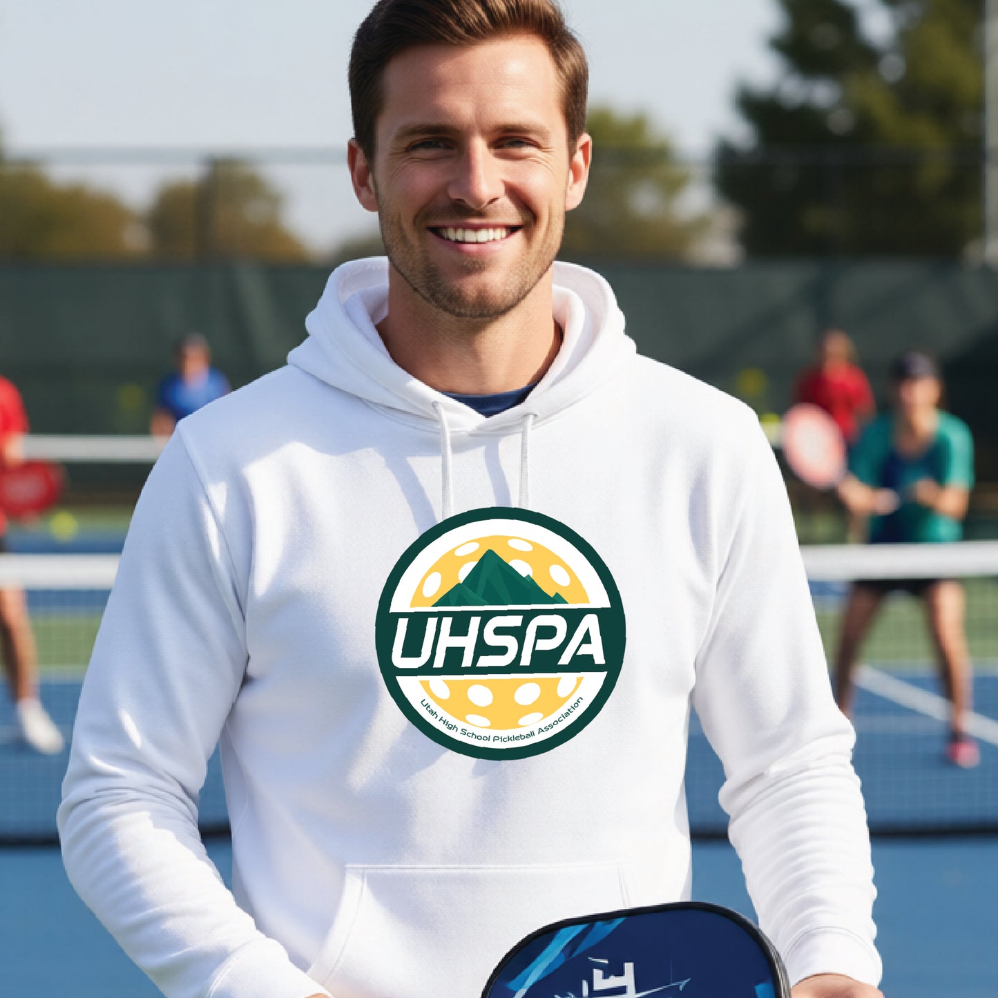 UHSPA Unisex Hoodie Athletic Pickleball Sweatshirt | 50% Cotton/50% Polyester