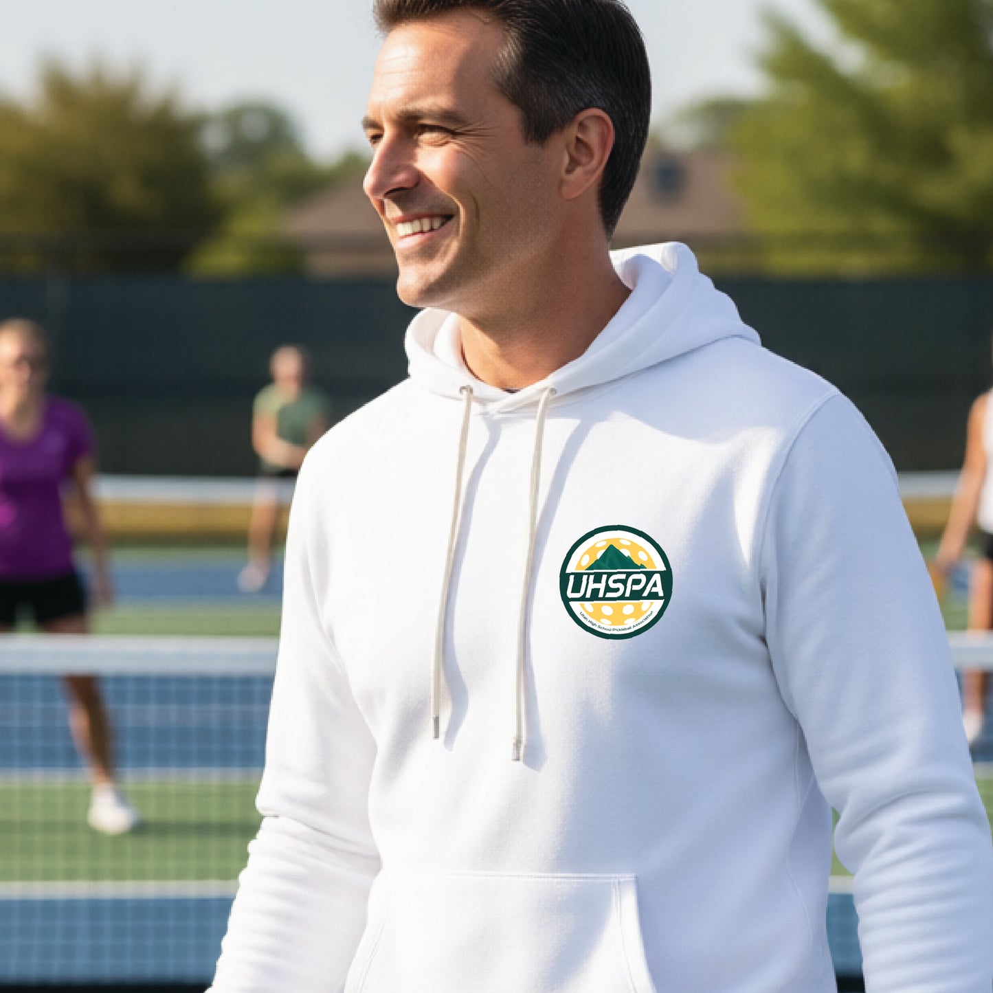 UHSPA Unisex Hoodie Athletic Pickleball Sweatshirt | 50% Cotton/50% Polyester