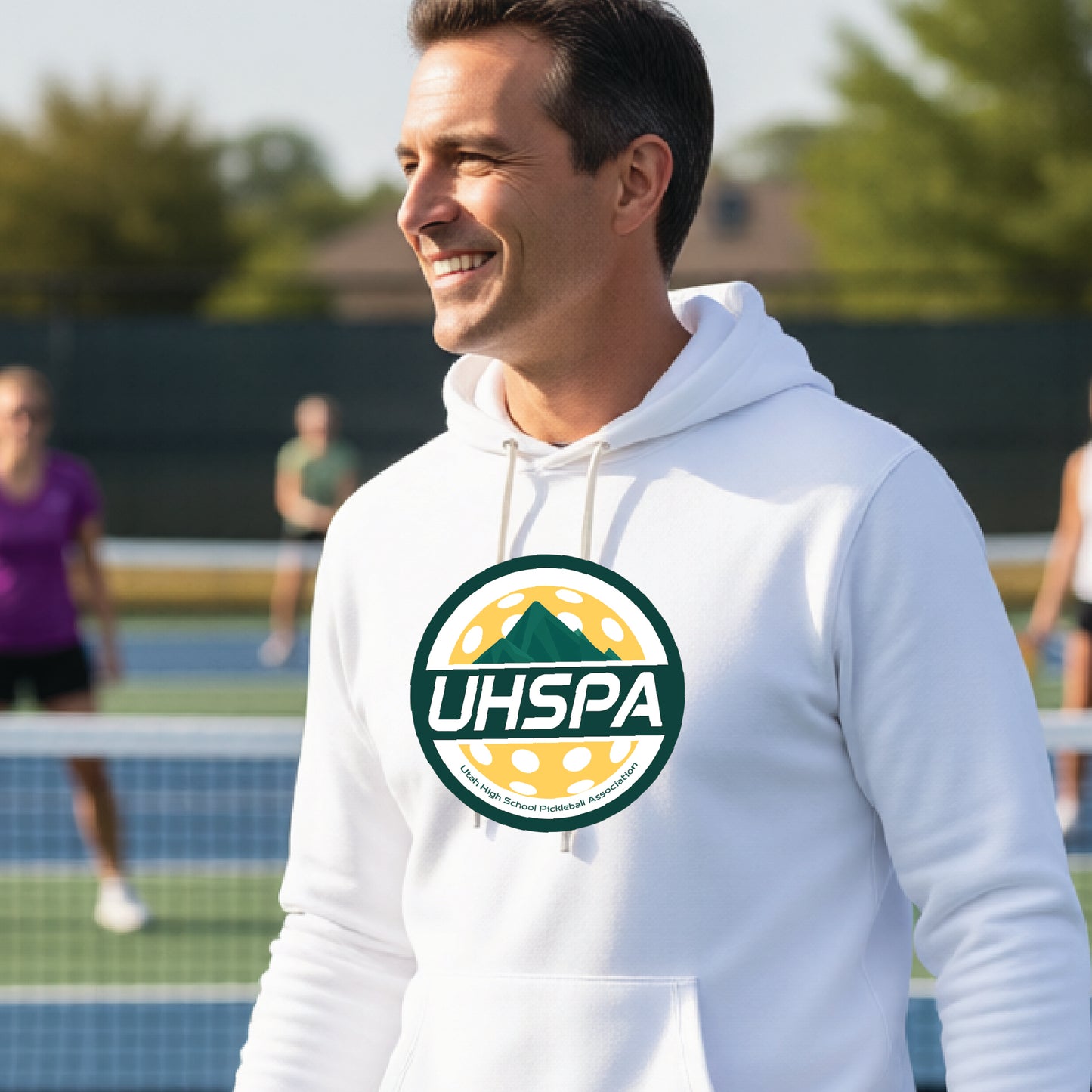 UHSPA Unisex Hoodie Athletic Pickleball Sweatshirt | 50% Cotton/50% Polyester