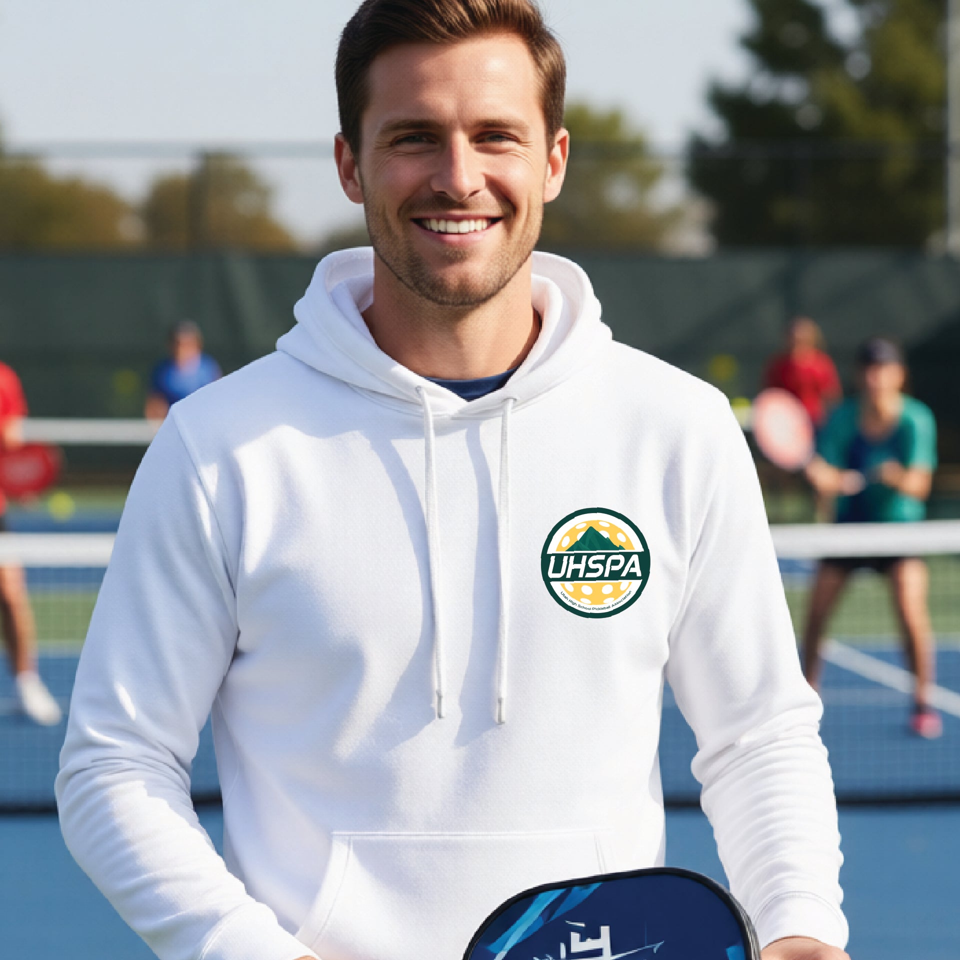 UHSPA Unisex Hoodie Athletic Pickleball Sweatshirt | 50% Cotton/50% Polyester