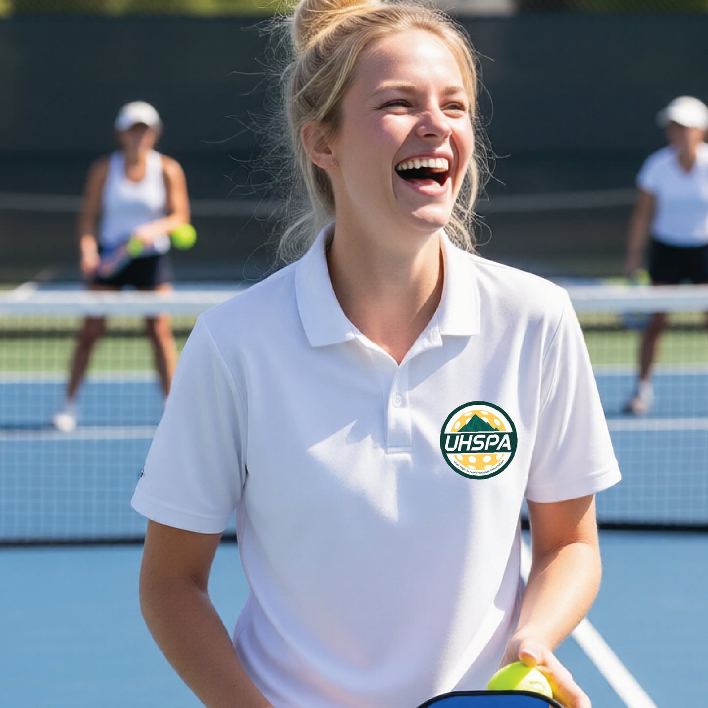 UHSPA Womens Pickleball Moisture Wicking Polo Performance Pullover Shirts | 100% Polyester
