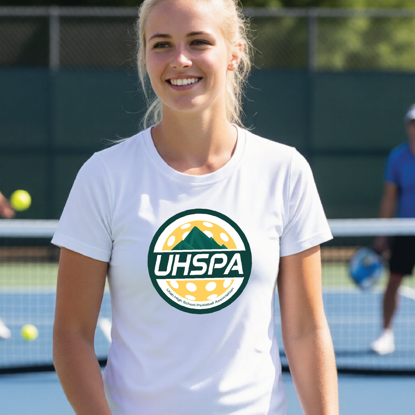 UHSPA Women's Short Sleeve Pickleball Crewneck T-Shirts | 100% Polyester