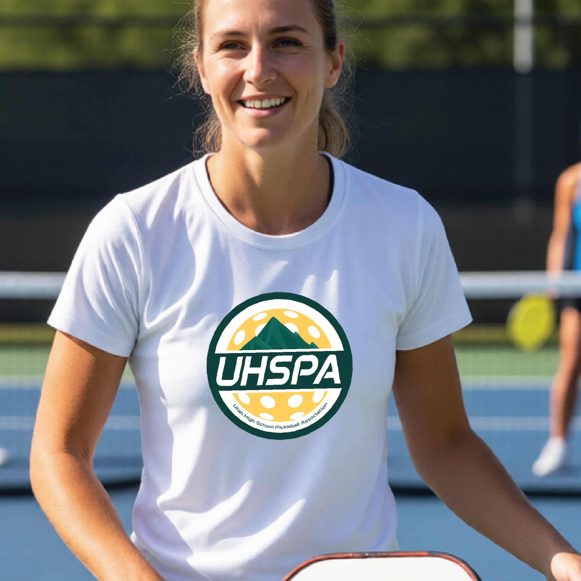 UHSPA Women's Short Sleeve Pickleball Crewneck T-Shirts | 100% Polyester