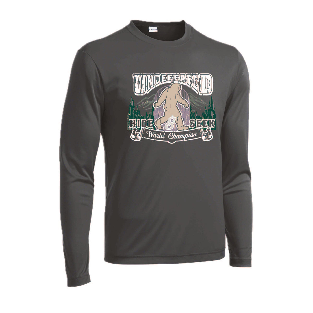 Undefeated Hide & Seek World Champion | Men's Long Sleeve Camping Shirt | 100% Polyester