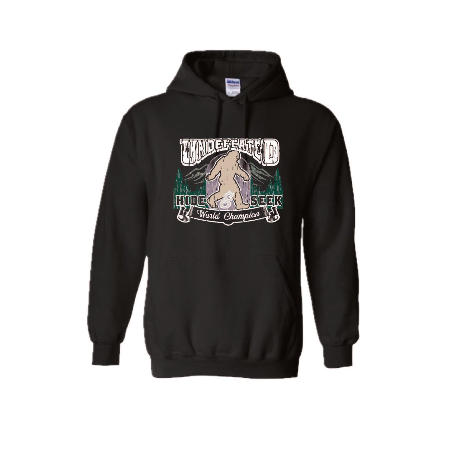 Undefeated Hide & Seek World Champion | Unisex Hoodie Camping Sweatshirt | 50% Cotton/50% Polyester