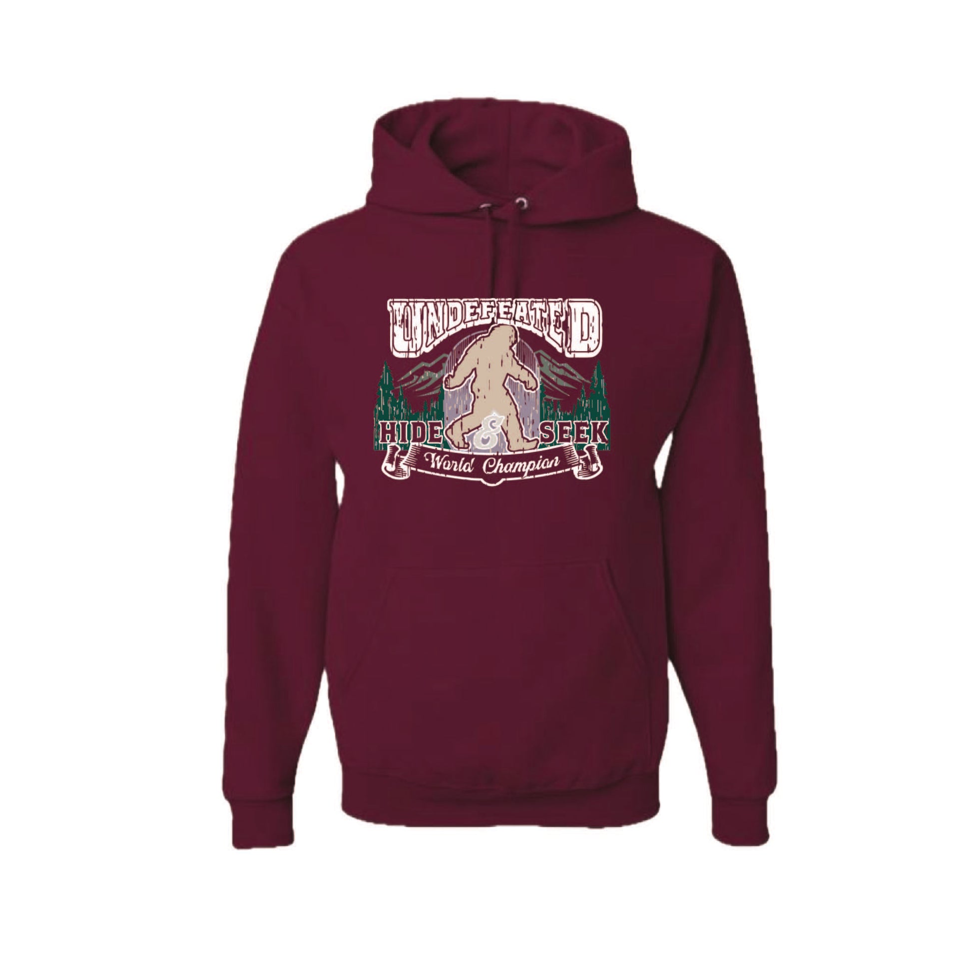 Undefeated Hide & Seek World Champion | Unisex Hoodie Camping Sweatshirt | 50% Cotton/50% Polyester