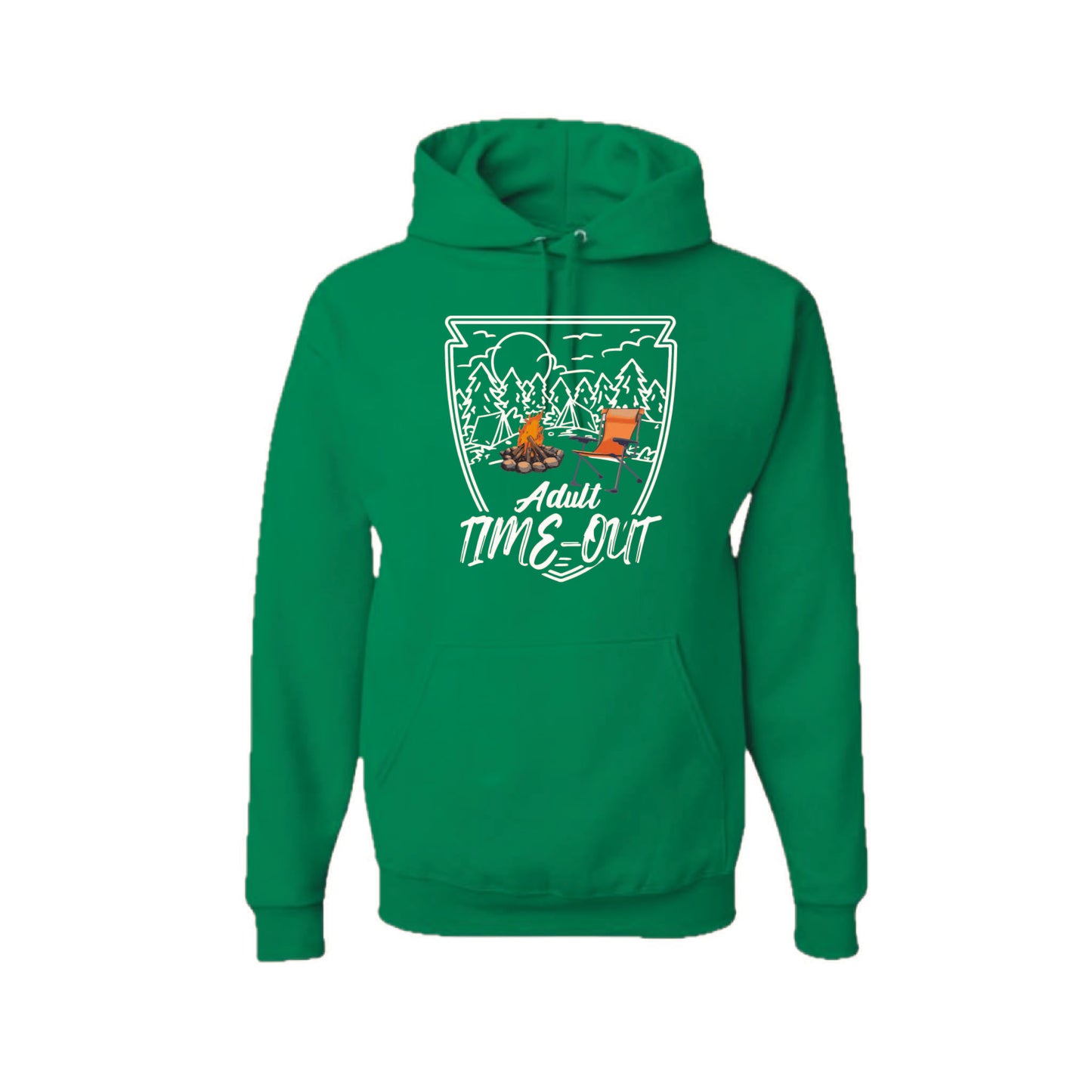 Adult Time Out | Unisex Hoodie Camping Sweatshirt | 50% Cotton/50% Polyester