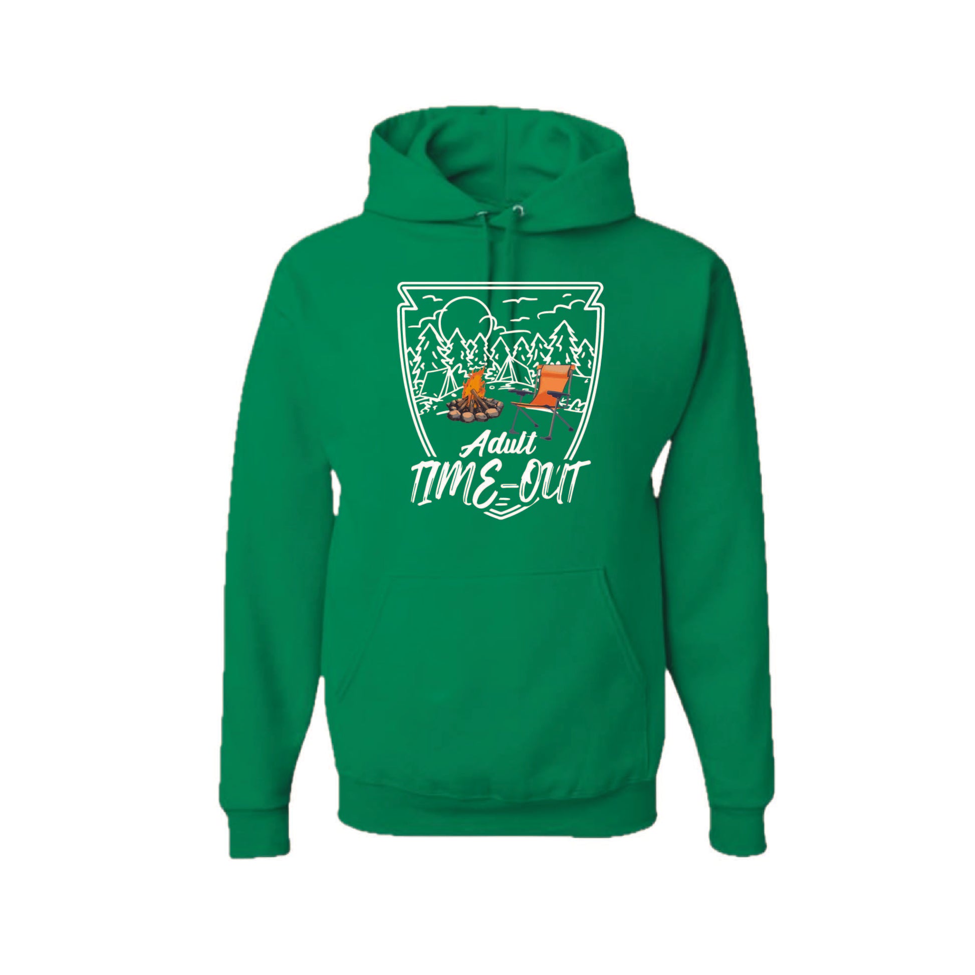 Adult Time Out | Unisex Hoodie Camping Sweatshirt | 50% Cotton/50% Polyester