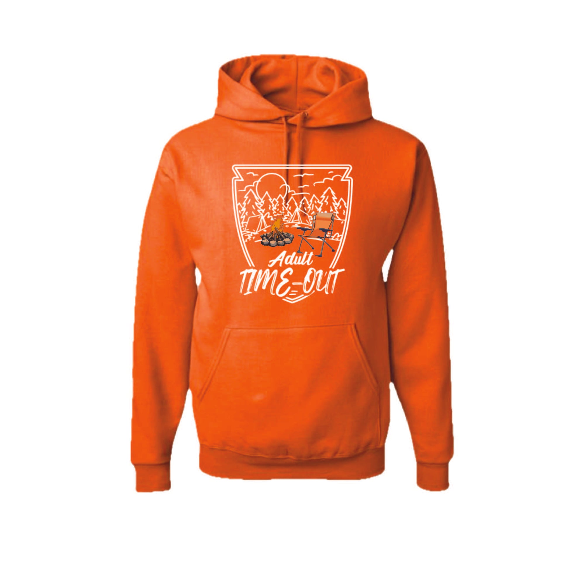 Adult Time Out | Unisex Hoodie Camping Sweatshirt | 50% Cotton/50% Polyester