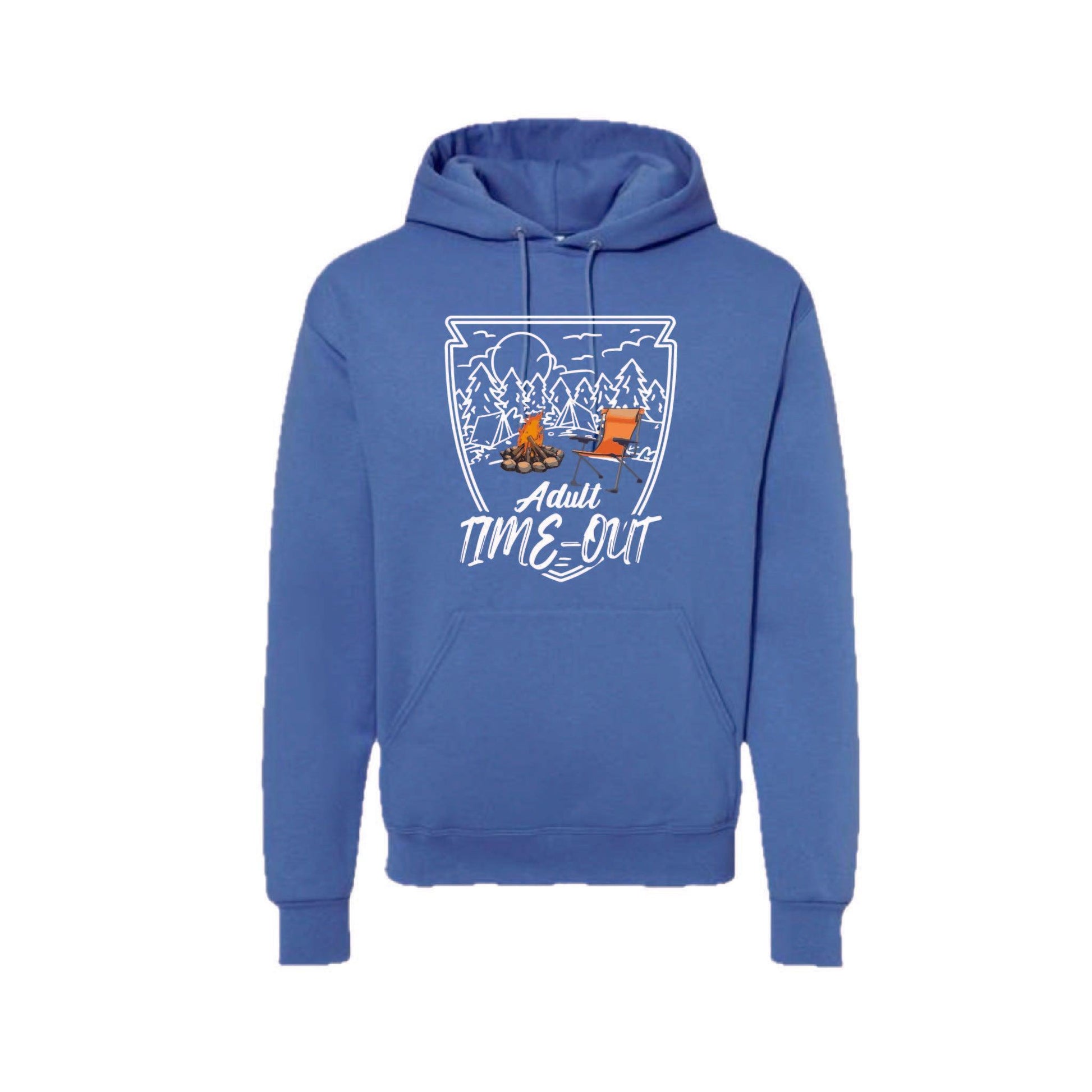 Adult Time Out | Unisex Hoodie Camping Sweatshirt | 50% Cotton/50% Polyester