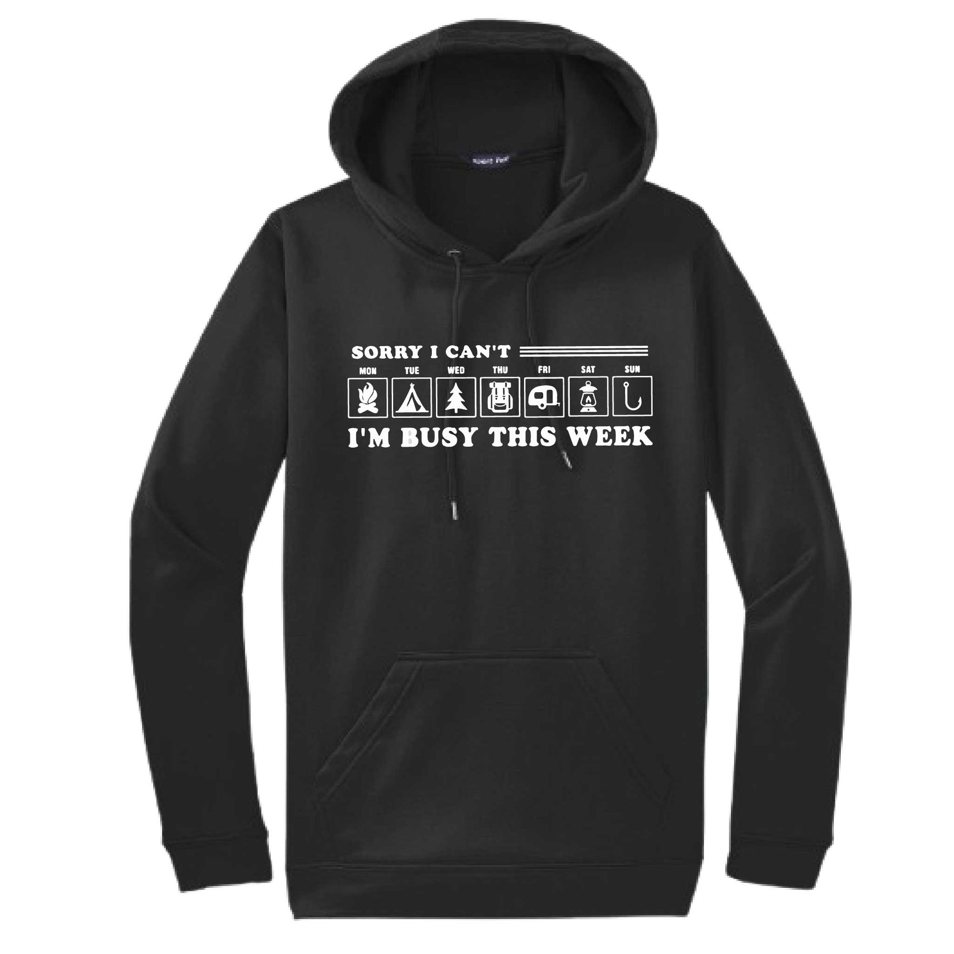 Sorry I Can't I'm Busy Camping This Week | Unisex Hoodie Camping Sweatshirt | 50% Cotton/50% Polyester