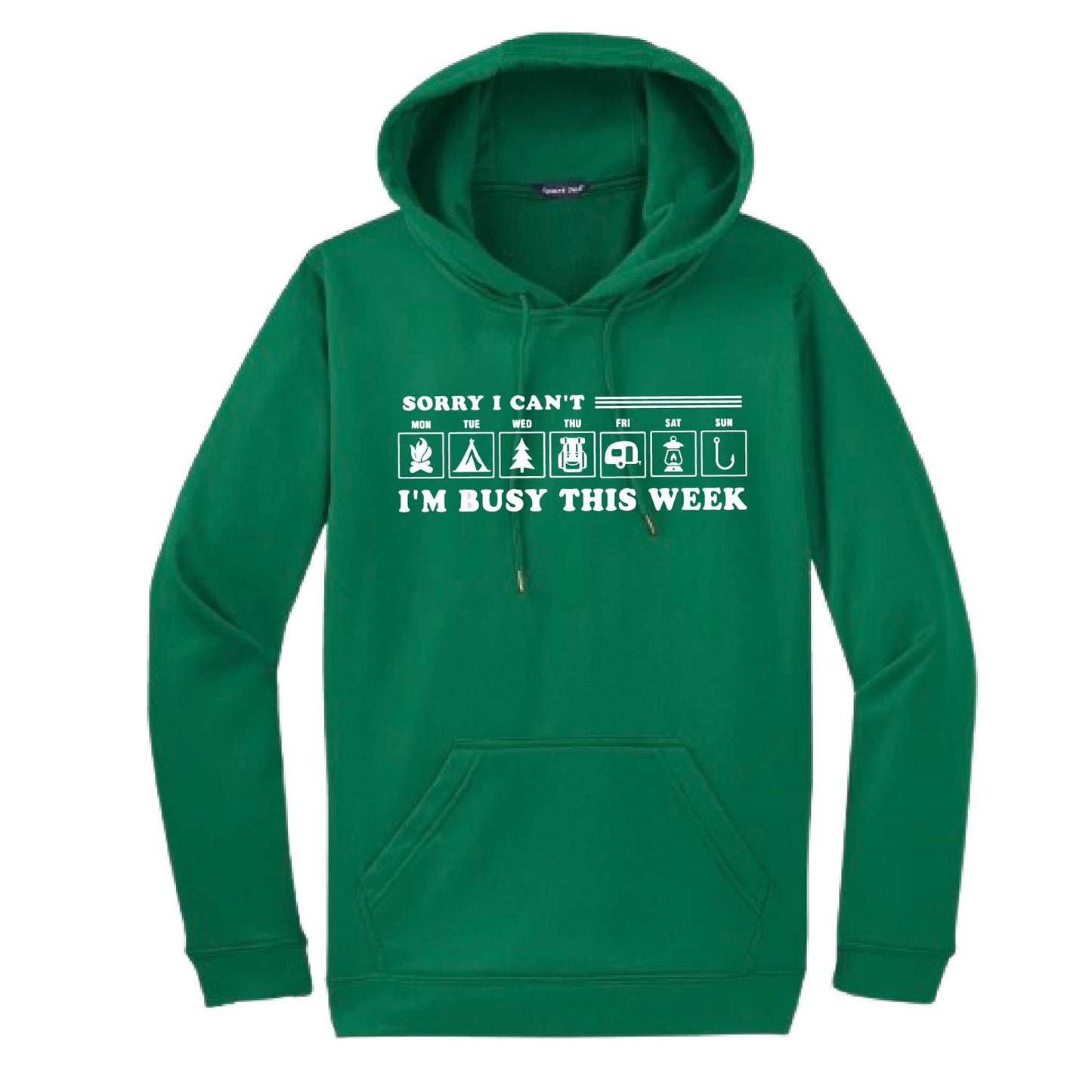 Sorry I Can't I'm Busy Camping This Week | Unisex Hoodie Camping Sweatshirt | 50% Cotton/50% Polyester