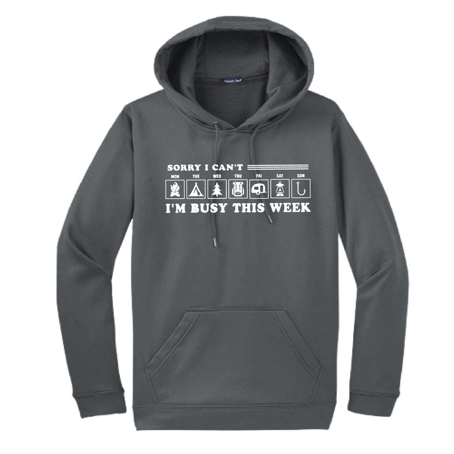 Sorry I Can't I'm Busy Camping This Week | Unisex Hoodie Camping Sweatshirt | 50% Cotton/50% Polyester