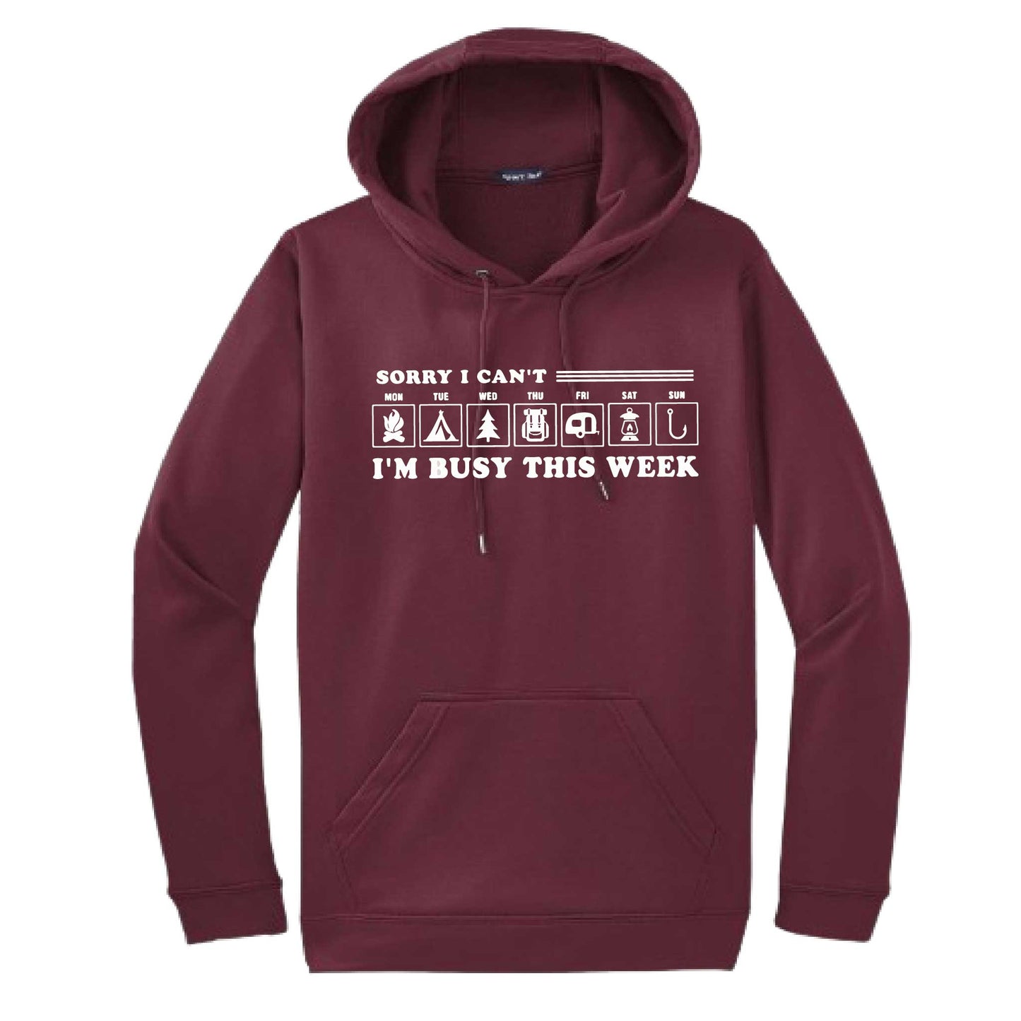 Sorry I Can't I'm Busy Camping This Week | Unisex Hoodie Camping Sweatshirt | 50% Cotton/50% Polyester