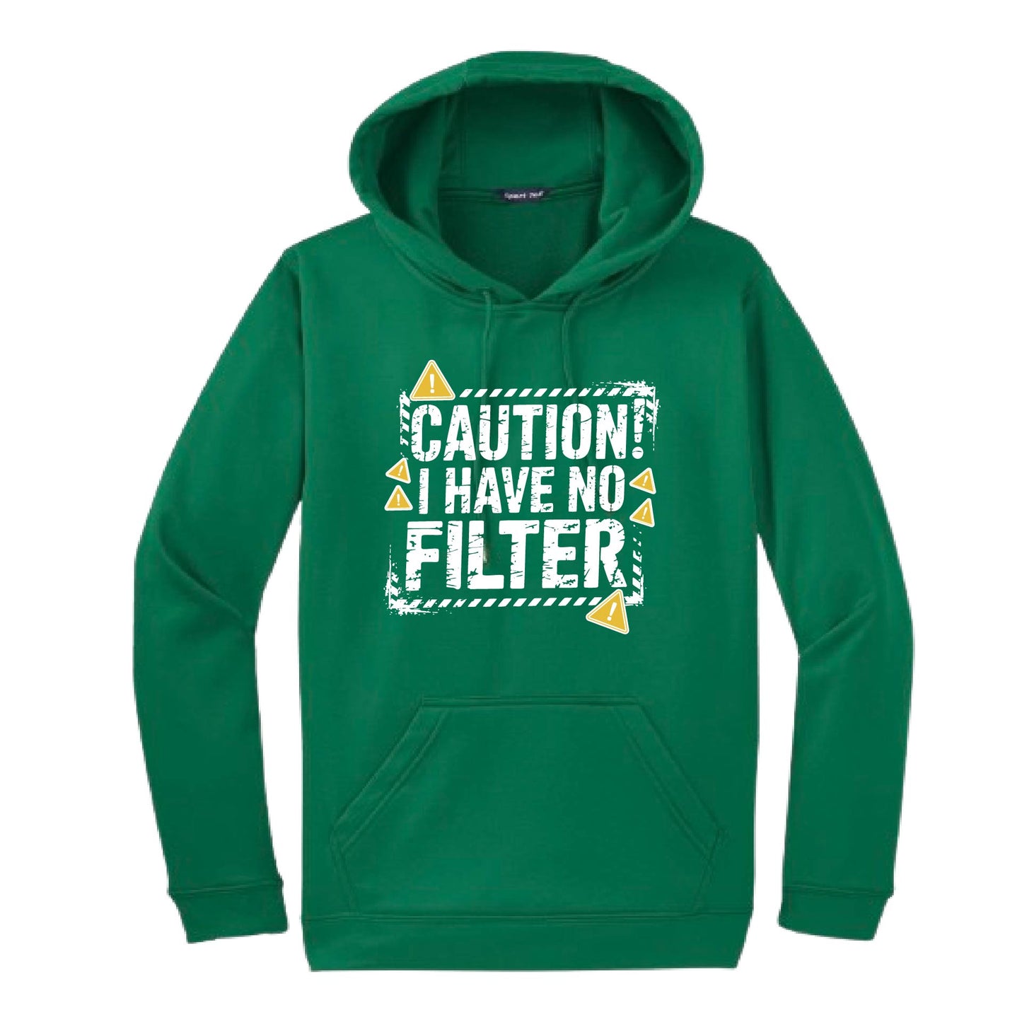 Caution - I Have No Filter | Unisex Hoodie Athletic Sweatshirt | 50% Cotton/50% Polyester