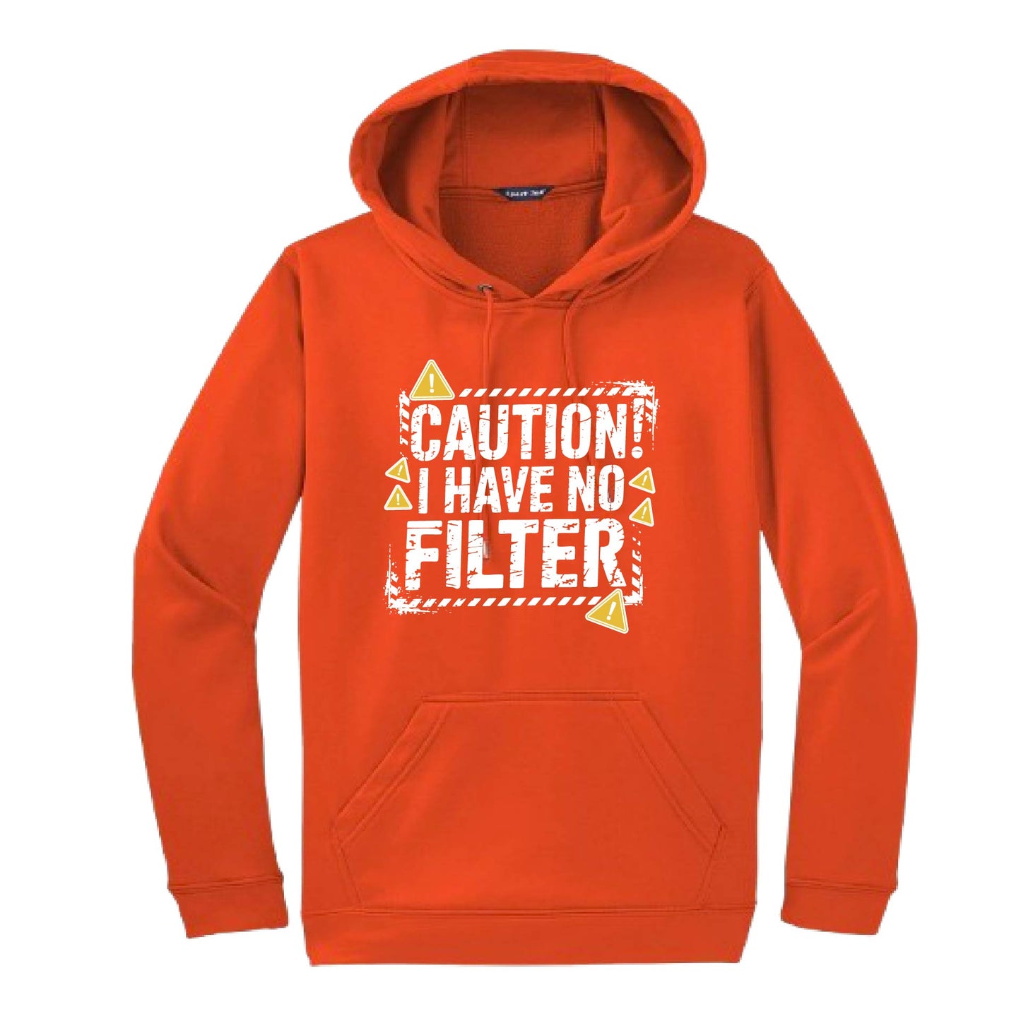 Caution - I Have No Filter | Unisex Hoodie Athletic Sweatshirt | 50% Cotton/50% Polyester