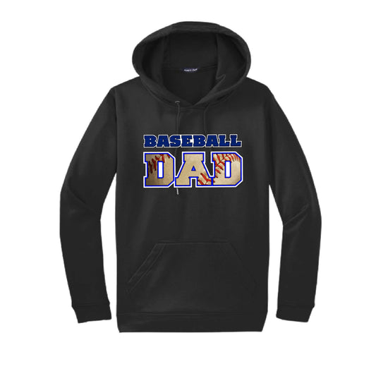 Baseball Dad | Unisex Hoodie Athletic Baseball Sweatshirt | 50% Cotton/50% Polyester