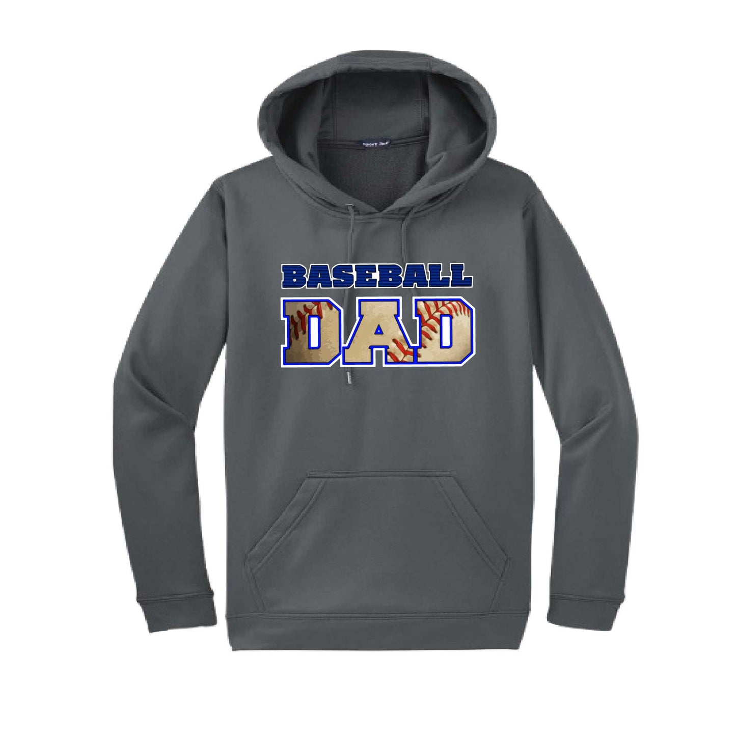 Baseball Dad | Unisex Hoodie Athletic Baseball Sweatshirt | 50% Cotton/50% Polyester