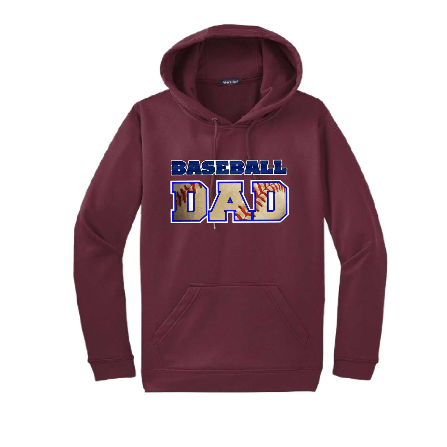 Baseball Dad | Unisex Hoodie Athletic Baseball Sweatshirt | 50% Cotton/50% Polyester