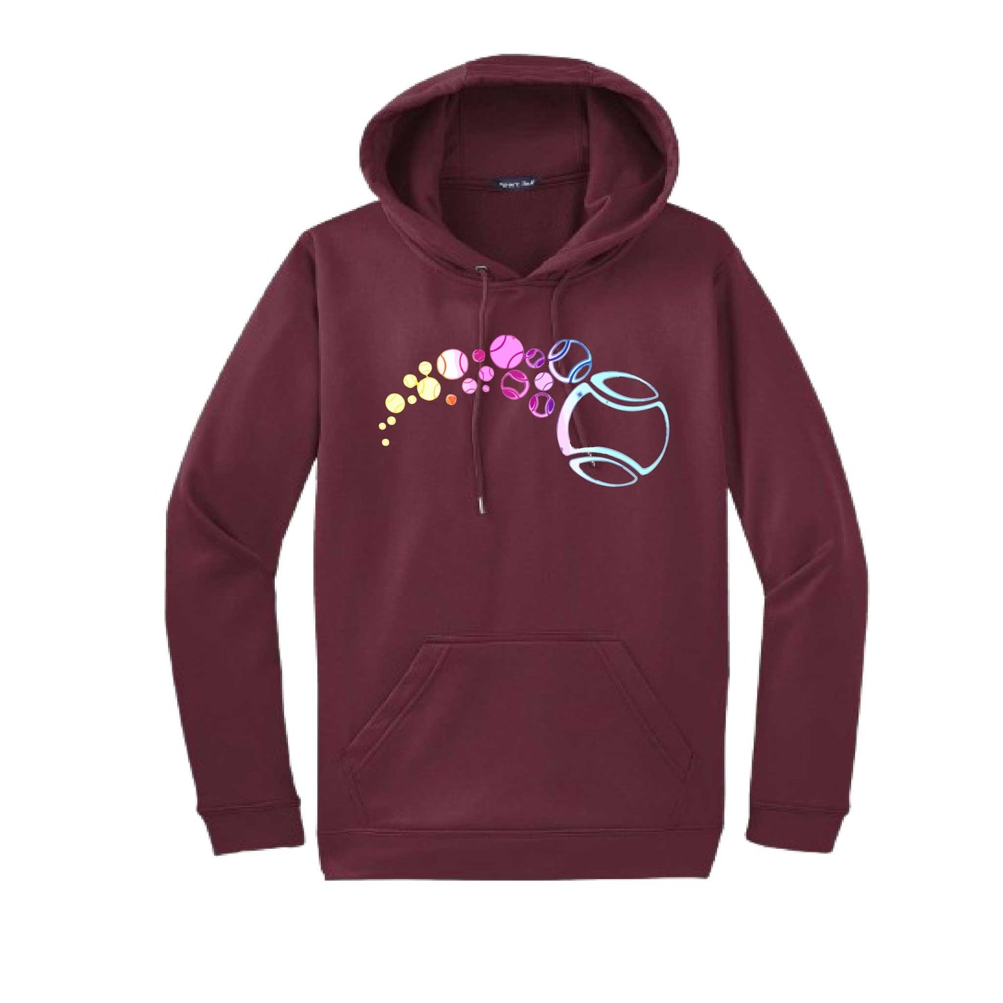 Tennis Focus | Unisex Hoodie Athletic Tennis Sweatshirt | 50% Cotton/50% Polyester