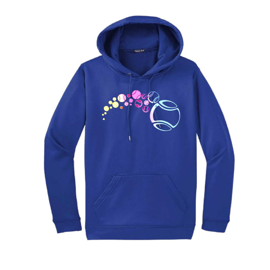 Tennis Focus | Unisex Hoodie Athletic Tennis Sweatshirt | 50% Cotton/50% Polyester