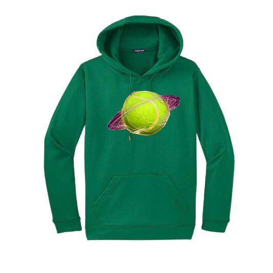 Galactic Tennis | Unisex Hoodie Athletic Tennis Sweatshirt | 50% Cotton/50% Polyester